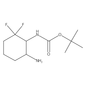 tert-butyl ((1R,6S)-6-amino-2,2-difluorocyclohexyl)carbamate Structure