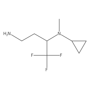 n3-Cyclopropyl-4,4,4-trifluoro-n3-methylbutane-1,3-diamine结构式