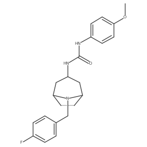 N-[8-[(4-Fluorophenyl)methyl]-8-azabicyclo[3.2.1]oct-3-yl]-Na(2)-(4-methoxyphenyl)urea Structure