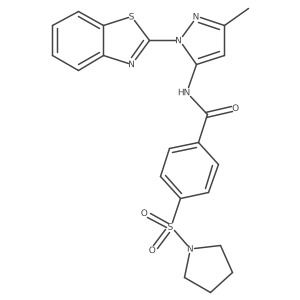 N-(1-(benzo[d]thiazol-2-yl)-3-methyl-1H-pyrazol-5-yl)-4-(pyrrolidin-1-ylsulfonyl)benzamide Structure