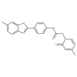 2-(4-methyl-6-oxopyrimidin-1(6H)-yl)-N-(4-(6-methylbenzo[d]thiazol-2-yl)phenyl)acetamide Structure