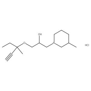 1-((3-Methylpent-1-yn-3-yl)oxy)-3-(3-methylpiperidin-1-yl)propan-2-ol hydrochloride Structure