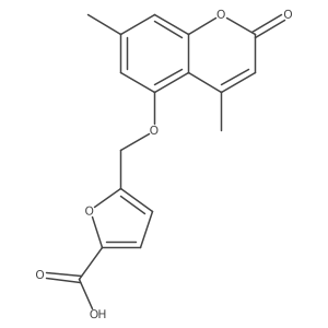 5-{[(4,7-dimethyl-2-oxo-2H-chromen-5-yl)oxy]methyl}-2-furoic acid Structure