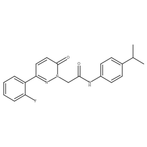 2-[3-(2-fluorophenyl)-6-oxopyridazin-1(6H)-yl]-N-[4-(propan-2-yl)phenyl]acetamide结构式