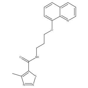 4-methyl-N-[3-(quinolin-8-yloxy)propyl]-1,2,3-thiadiazole-5-carboxamide结构式