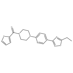 (4-(5-(5-Ethyl-1,2,4-oxadiazol-3-yl)pyridin-2-yl)piperazin-1-yl)(furan-2-yl)methanone Structure