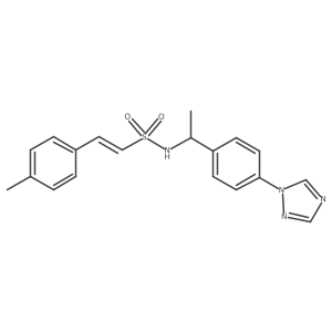 (E)-2-(4-methylphenyl)-N-[1-[4-(1,2,4-triazol-1-yl)phenyl]ethyl]ethenesulfonamide Structure