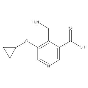 4-(Aminomethyl)-5-cyclopropoxynicotinic acid Structure
