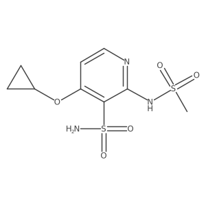 4-Cyclopropoxy-2-(methylsulfonamido)pyridine-3-sulfonamide结构式
