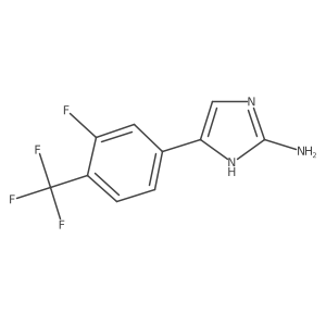 4-[3-Fluoro-4-(trifluoromethyl)phenyl]-1h-imidazol-2-amine结构式