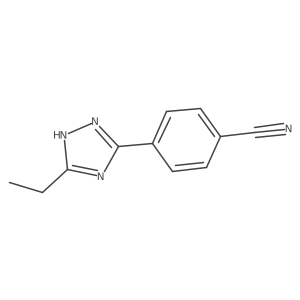 4-(3-Ethyl-1H-1,2,4-triazol-5-yl)benzonitrile结构式