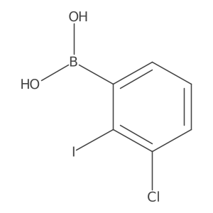 3-Chloro-2-iodophenylboronic acid结构式