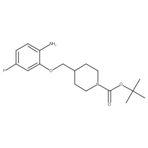 4-(2-Amino-5-fluorophenoxymethyl)-piperidine-1-carboxylic acid tert-butyl ester结构式