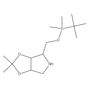 4-[(Tert-butyldimethylsilyloxy)methyl]-2,2-dimethyltetrahydro-3AH-[1,3]dioxolo[4,5-C]pyrrole结构式