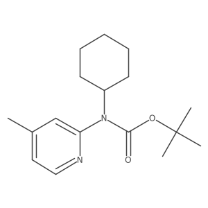 Tert-butyl N-cyclohexyl-N-(4-methylpyridin-2-YL)carbamate结构式