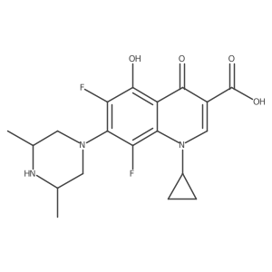 Desfluoro 5-hydroxy orbifloxacin结构式