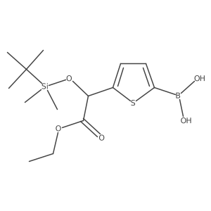 5-(1-(Tert-butyldimethylsilyloxy)-2-ethoxy-2-oxoethyl)thiophen-2-ylboronic acid Structure