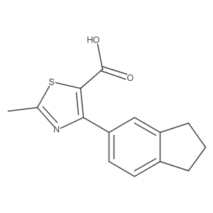 4-(2,3-Dihydro-1H-inden-5-yl)-2-methylthiazole-5-carboxylic acid结构式
