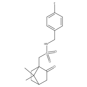 1-(((((4-Fluorophenyl)methyl)amino)sulfonyl)methyl)-7,7-dimethylbicyclo[2.2.1]heptan-2-one结构式