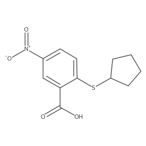 2-(Cyclopentylsulfanyl)-5-nitrobenzoic acid结构式