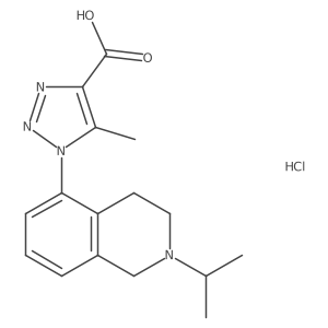 5-methyl-1-[2-(propan-2-yl)-1,2,3,4-tetrahydroisoquinolin-5-yl]-1H-1,2,3-triazole-4-carboxylic acid hydrochloride结构式