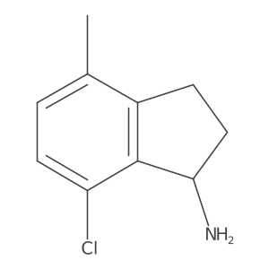 7-Chloro-4-methyl-2,3-dihydro-1H-inden-1-amine结构式