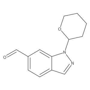1-(Tetrahydro-2H-pyran-2-YL)-1H-indazole-6-carbaldehyde结构式