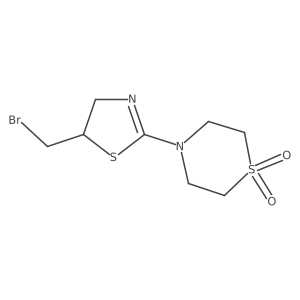 4-(5-(Bromomethyl)-4,5-dihydrothiazol-2-yl)thiomorpholine 1,1-dioxide Structure