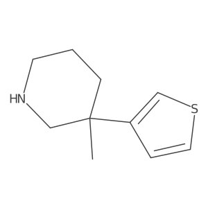 3-Methyl-3-(thiophen-3-yl)piperidine结构式