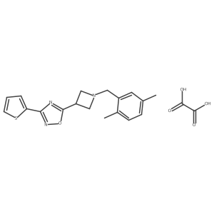 5-(1-(2,5-Dimethylbenzyl)azetidin-3-yl)-3-(thiophen-2-yl)-1,2,4-oxadiazole oxalate结构式