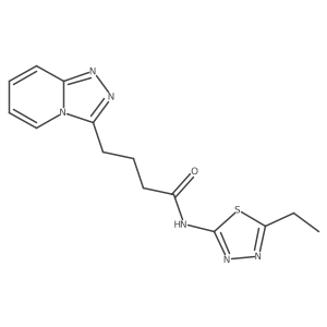 N-(5-ethyl-1,3,4-thiadiazol-2-yl)-4-([1,2,4]triazolo[4,3-a]pyridin-3-yl)butanamide结构式