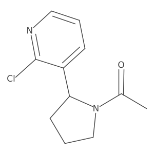 1-(2-(2-Chloropyridin-3-yl)pyrrolidin-1-yl)ethanone结构式