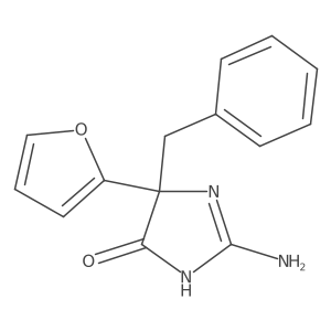 2-Amino-5-benzyl-5-(furan-2-yl)-4,5-dihydro-1H-imidazol-4-one结构式