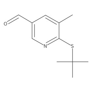 6-(tert-Butylthio)-5-methylnicotinaldehyde结构式