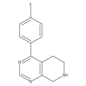4-(4-Fluorophenyl)-5,6,7,8-tetrahydropyrido[3,4-d]pyrimidine结构式
