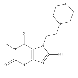 8-Amino-1,3-dimethyl-7-(2-morpholinoethyl)-1H-purine-2,6(3H,7H)-dione Structure