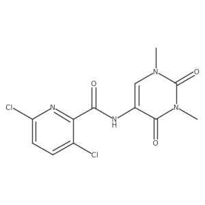 3,6-dichloro-N-(1,3-dimethyl-2,4-dioxo-1,2,3,4-tetrahydropyrimidin-5-yl)pyridine-2-carboxamide结构式