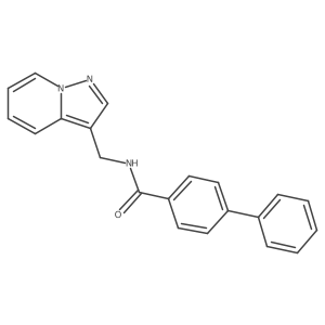 N-(pyrazolo[1,5-a]pyridin-3-ylmethyl)-[1,1'-biphenyl]-4-carboxamide结构式