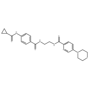 N-(2-(4-(cyclopropanecarboxamido)benzamido)ethyl)-6-morpholinopyridazine-3-carboxamide Structure