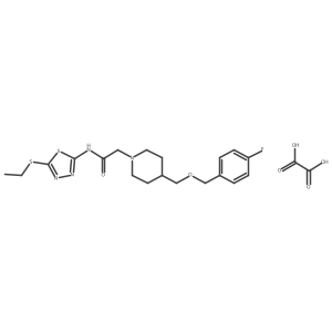 N-(5-(ethylthio)-1,3,4-thiadiazol-2-yl)-2-(4-(((4-fluorobenzyl)oxy)methyl)piperidin-1-yl)acetamide oxalate结构式