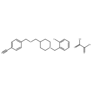 4-(((1-(2-Chlorobenzyl)piperidin-4-yl)methoxy)methyl)benzonitrile oxalate结构式