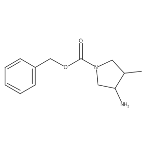 (3S,4S)-benzyl 3-amino-4-methylpyrrolidine-1-carboxylate结构式