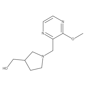 (1-((3-Methoxypyrazin-2-yl)methyl)pyrrolidin-3-yl)methanol结构式