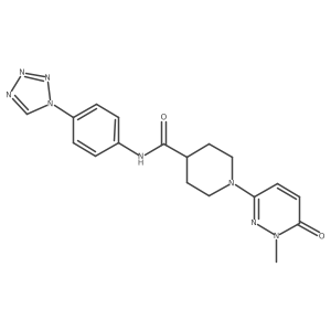 N-(4-(1H-tetrazol-1-yl)phenyl)-1-(1-methyl-6-oxo-1,6-dihydropyridazin-3-yl)piperidine-4-carboxamide结构式