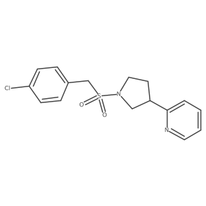 2-(1-((4-Chlorobenzyl)sulfonyl)pyrrolidin-3-yl)pyridine结构式