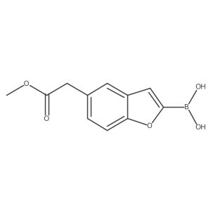 (5-(2-Methoxy-2-oxoethyl)benzofuran-2-yl)boronic acid结构式