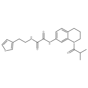 N1-(2-(furan-3-yl)ethyl)-N2-(1-isobutyryl-1,2,3,4-tetrahydroquinolin-7-yl)oxalamide Structure