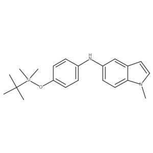 N-(4-((tert-butyldimethylsilyl)oxy)phenyl)-1-methyl-1H-indol-5-amine结构式