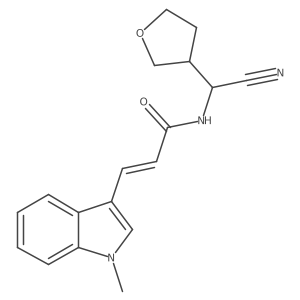 (E)-N-[Cyano(oxolan-3-yl)methyl]-3-(1-methylindol-3-yl)prop-2-enamide结构式
