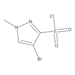 4-Bromo-1-methyl-1H-pyrazole-3-sulfonyl chloride Structure